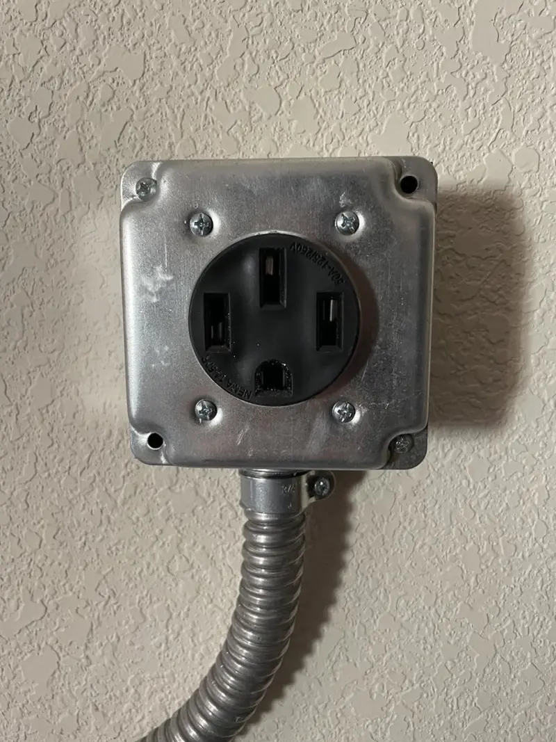 NEMA 14-50 outlet installed for Electrical Panel Upgrade in Santa Fe